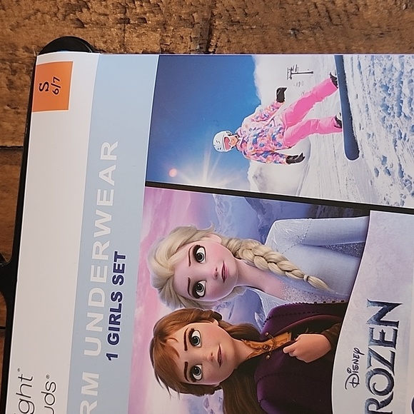 ClimateRight by Cuddl Duds Frozen Girls Thermal Set Size Small 6/7 - Picture 4 of 9